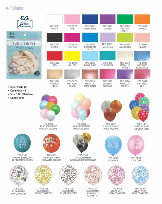 Balloons –"It's a Girl" Pink Latex Party 12in 10ct