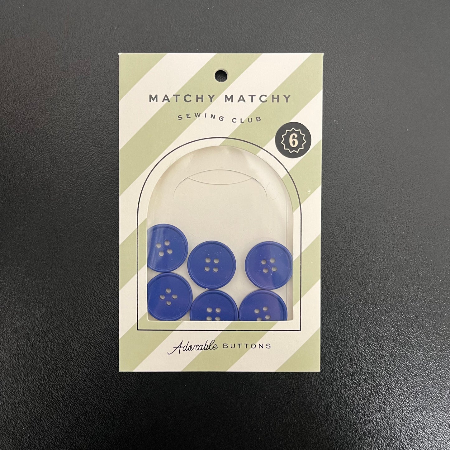 Buttons - Cobalt Retro Set of 6