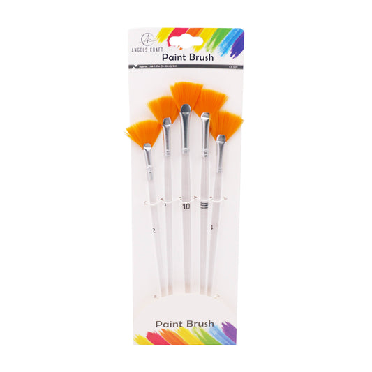 Paint Brush - Set, 5 Brushes Fan