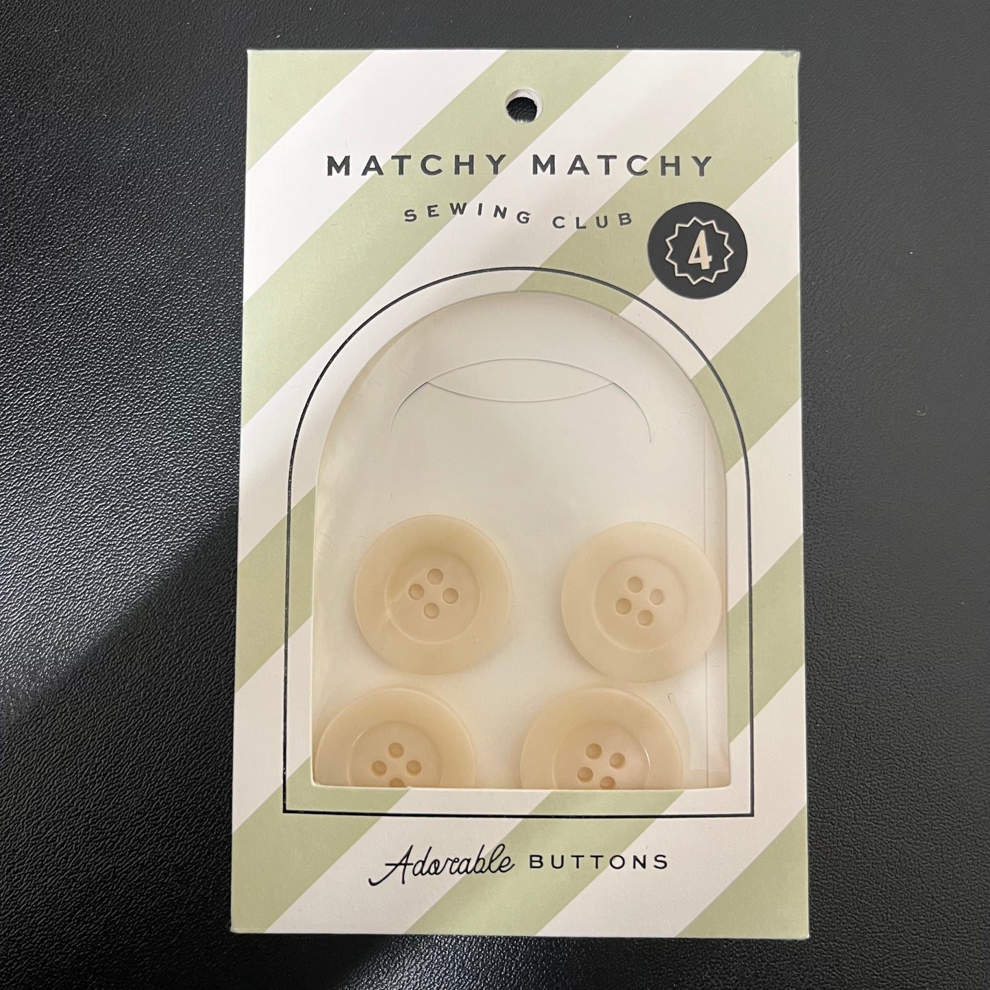 Buttons - Milk 1" Corozo Nut Set of 4