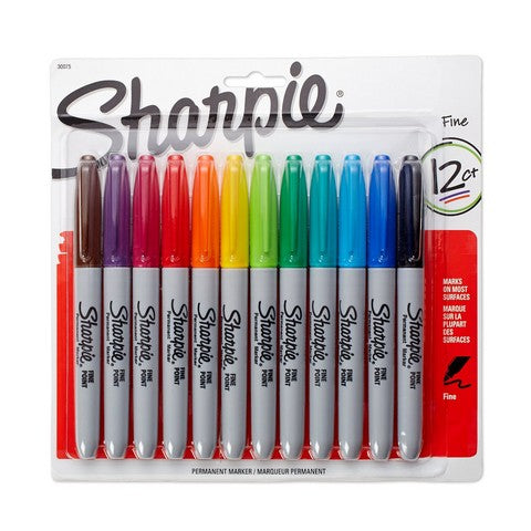 Markers - Sharpie Fine Point Permanent Markers 12/Pkg