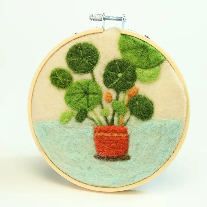 Felting - Wool Painting Kit: Potted Serenity Plant