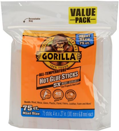 Glue - Gorilla All-Temperature Mini Glue Sticks 75/Pkg