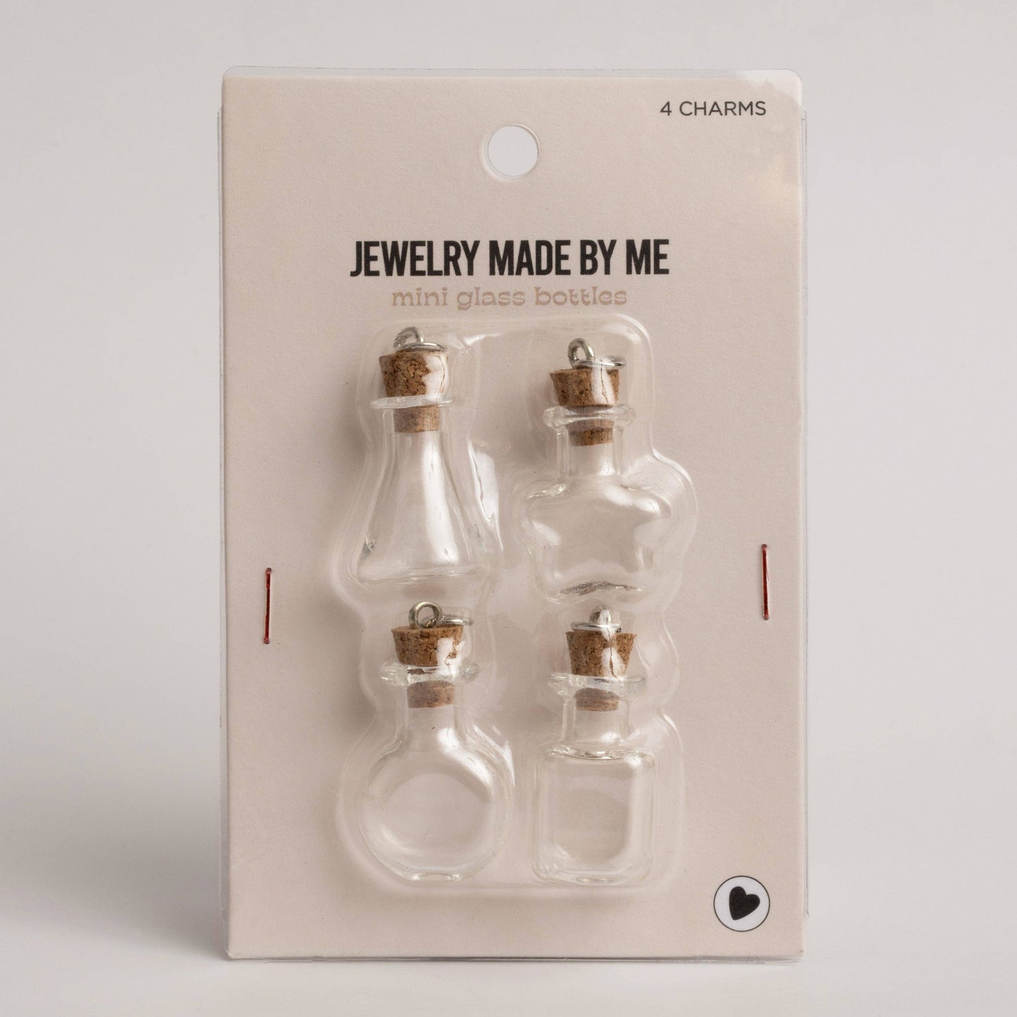 Jewelry - Mini Glass Potion Bottle Charms with Cork Set of 4 Clear Message in a Bottle for DIY Jewelry & Crafts