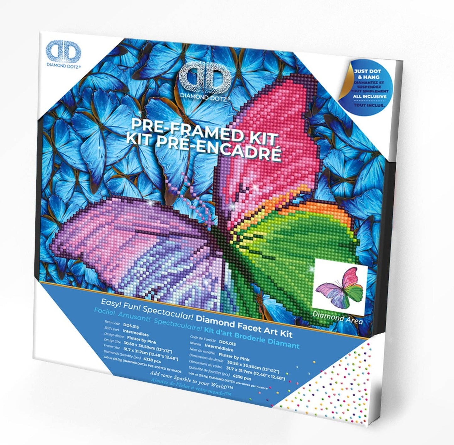 Diamond Dotz - Flutter by Pink Pre-Framed Kit