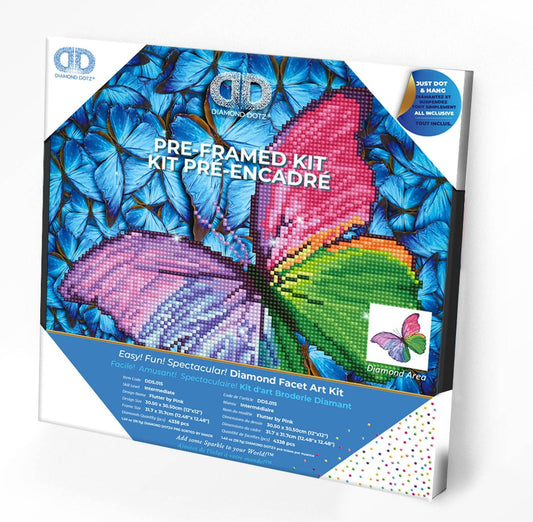 Diamond Dotz - Flutter by Pink Pre-Framed Kit