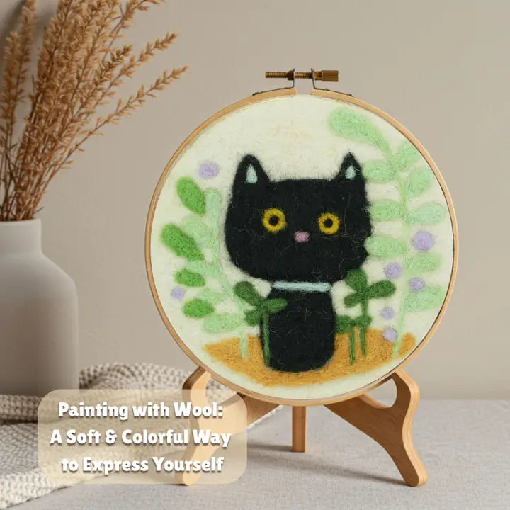 Felting - Wool Painting Kit: Mystic Garden Whiskers Cat
