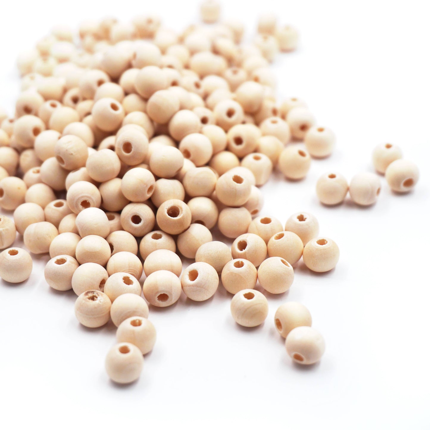 Jewelry - Approx. 50g Wooden Beads (2 sizes available): 14mm Round