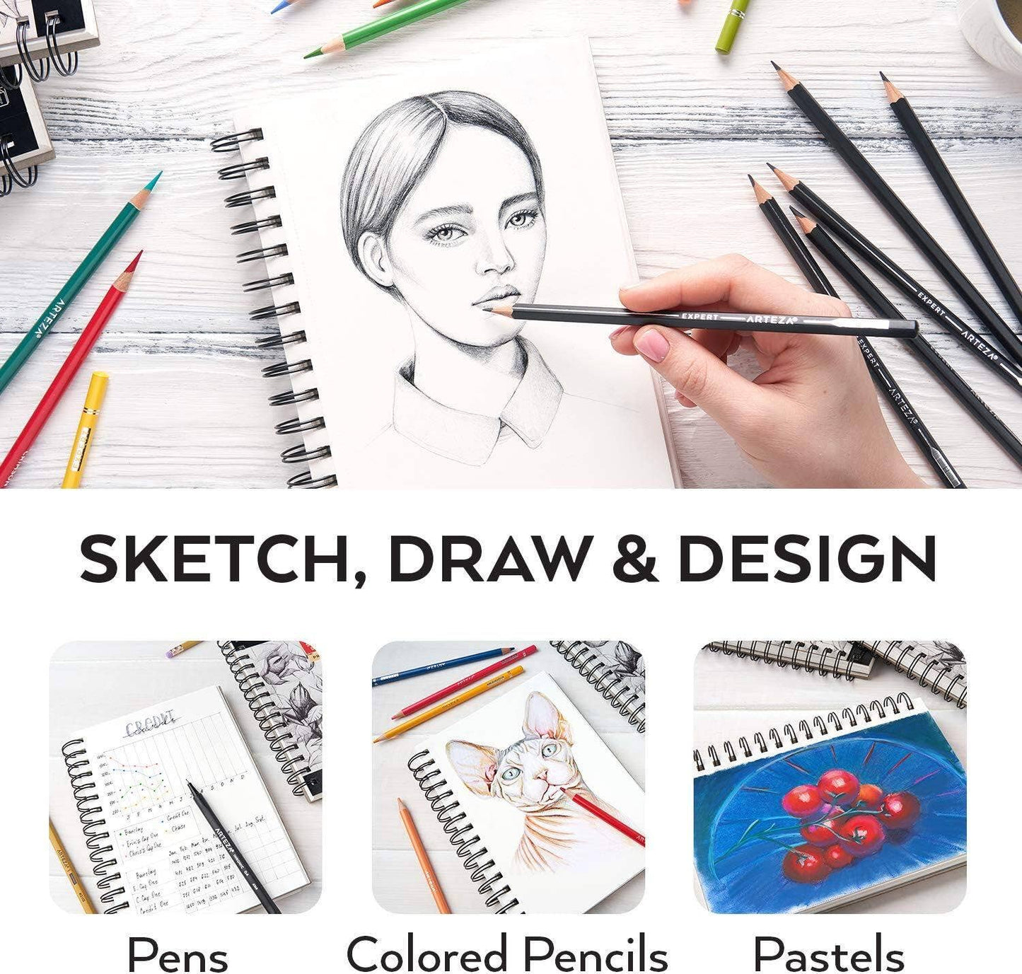 Paper Pad - Arteza® Sketchbook  5.5"x 8.5" 100 Sheets Each