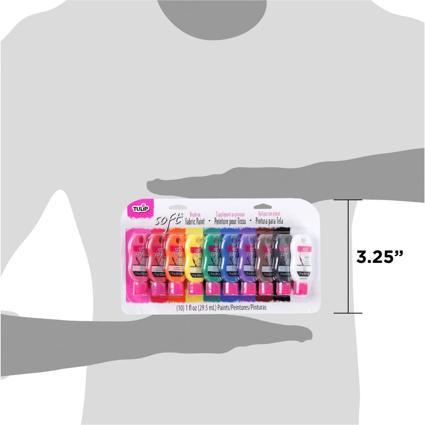 Paint - Tulip Brush-On Fabric Paint Rainbow 1 fl. oz. 10 Pack