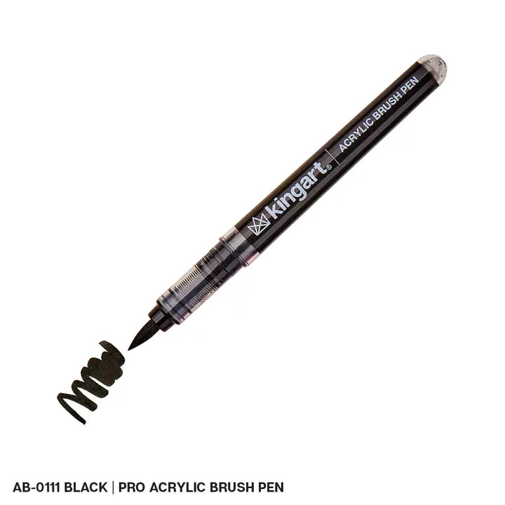 Markers - Pro Acrylic Paint Brush Pens - Single Colors - Black