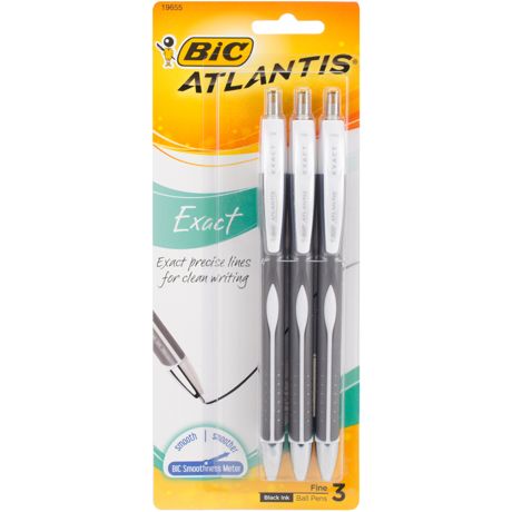 Pen - BIC Atlantis Exact Pens 3/Pkg