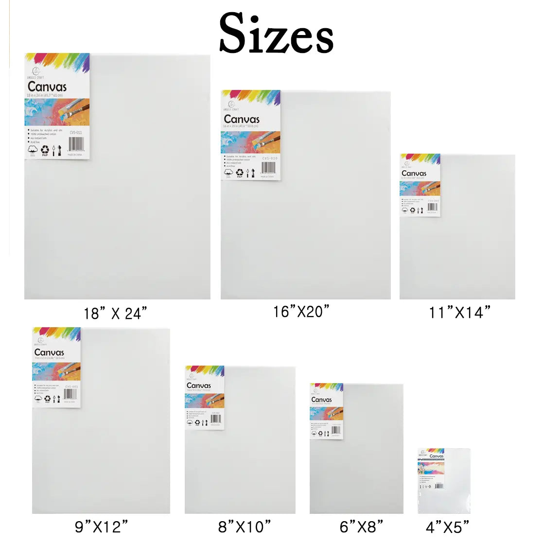 Canvas - Wrapped White 1-ct (Size Options Available)