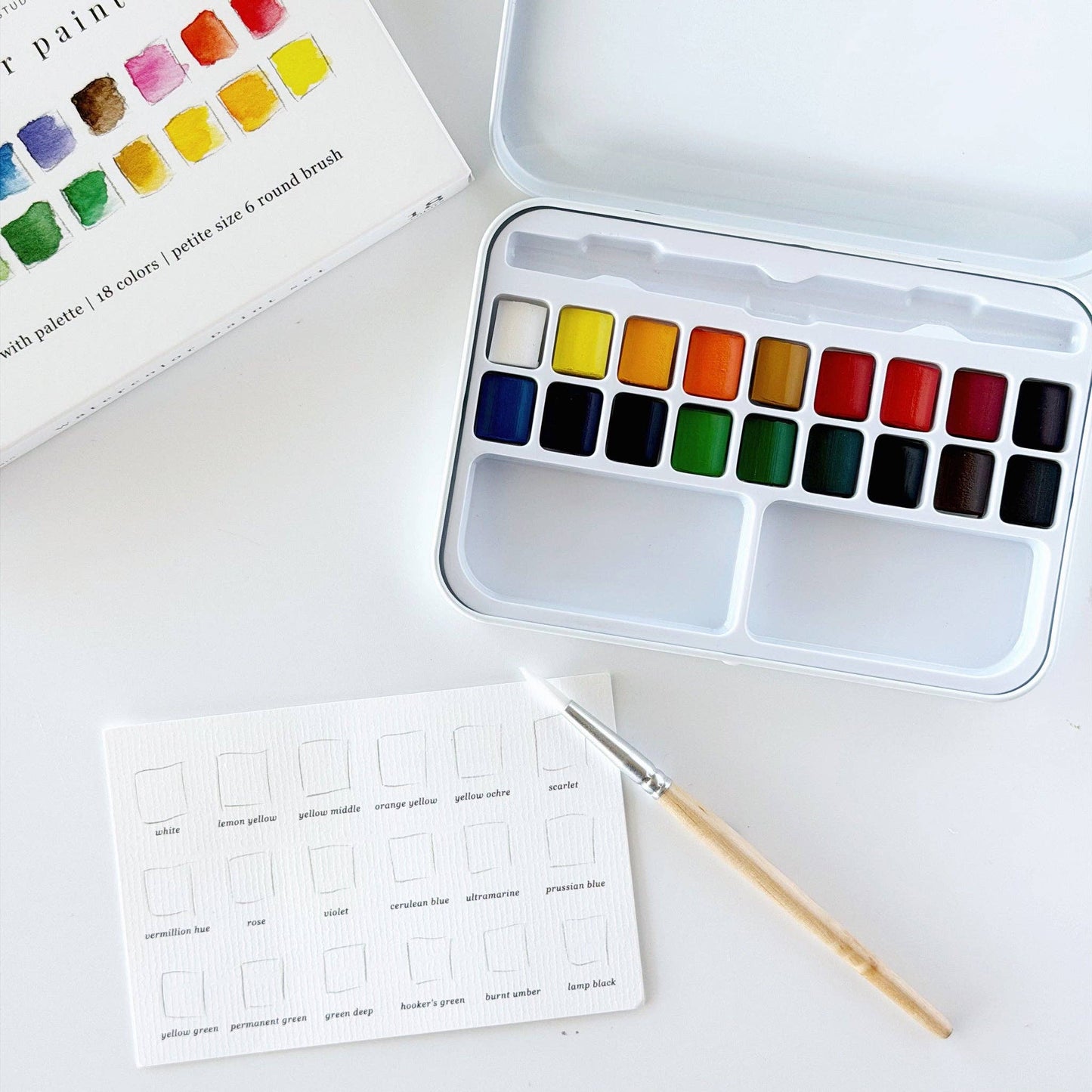 Paint - Watercolor paint set 18 colors with brush