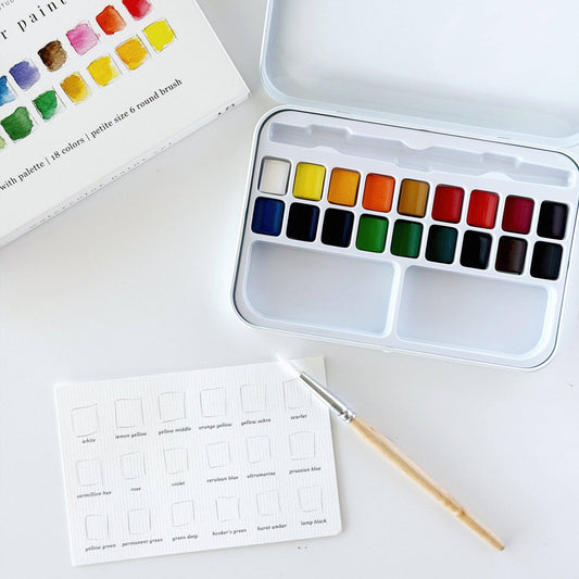 Paint - Watercolor paint set 18 colors with brush