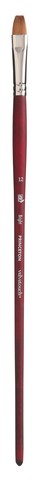 Paint Brush - 	Velvetouch Golden Taklon Long Handle Bright 12