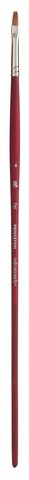 Paint Brush - 	Velvetouch Golden Taklon Long Handle Flat 4