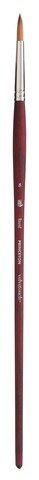 Paint Brush - 	Velvetouch Golden Taklon Long Handle Round 8