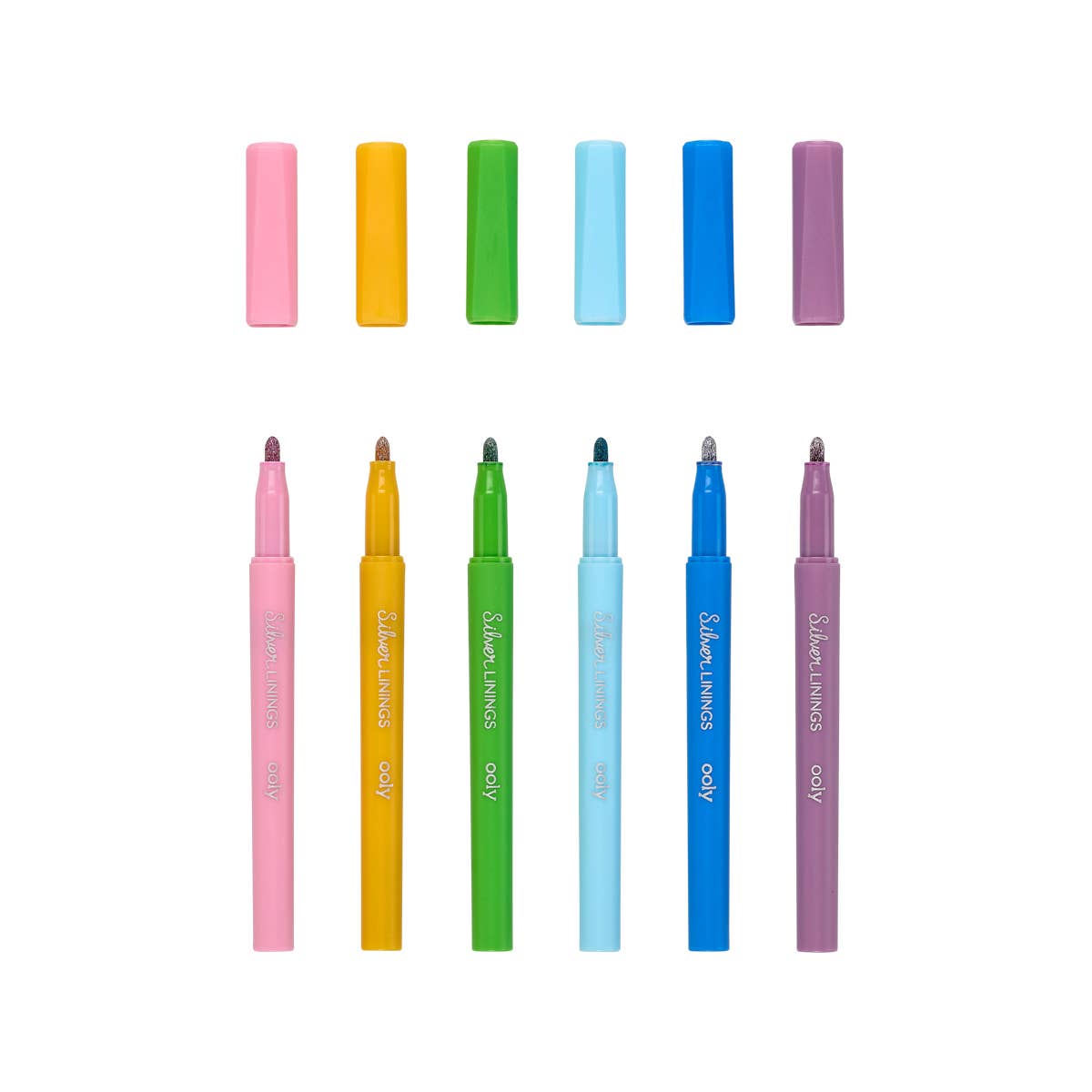 Markers - Silver Linings: Colorful Outline (Set of 6)