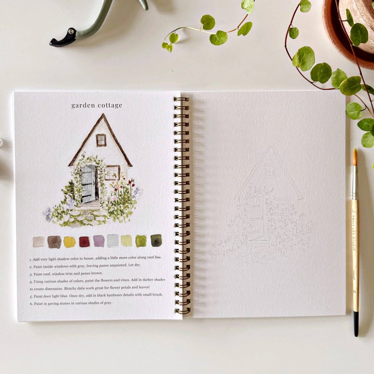 Workbook - Garden watercolor workbook