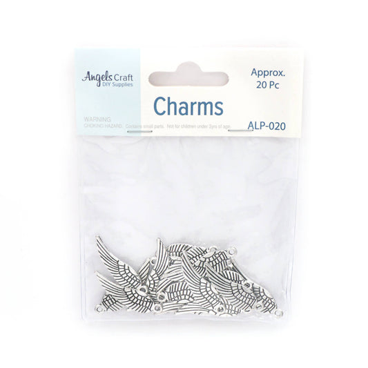 Jewelry - Angel Wing Metal Charms for Jewelry Making 20ct