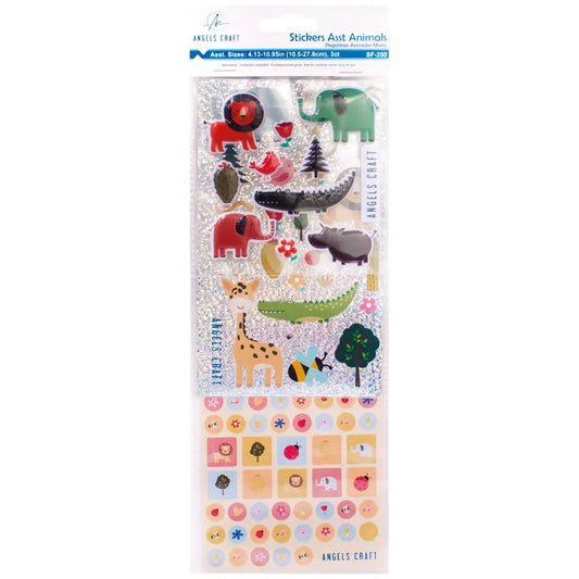 Stickers - Assorted Animal Stickers – 3ct, 12x40cm