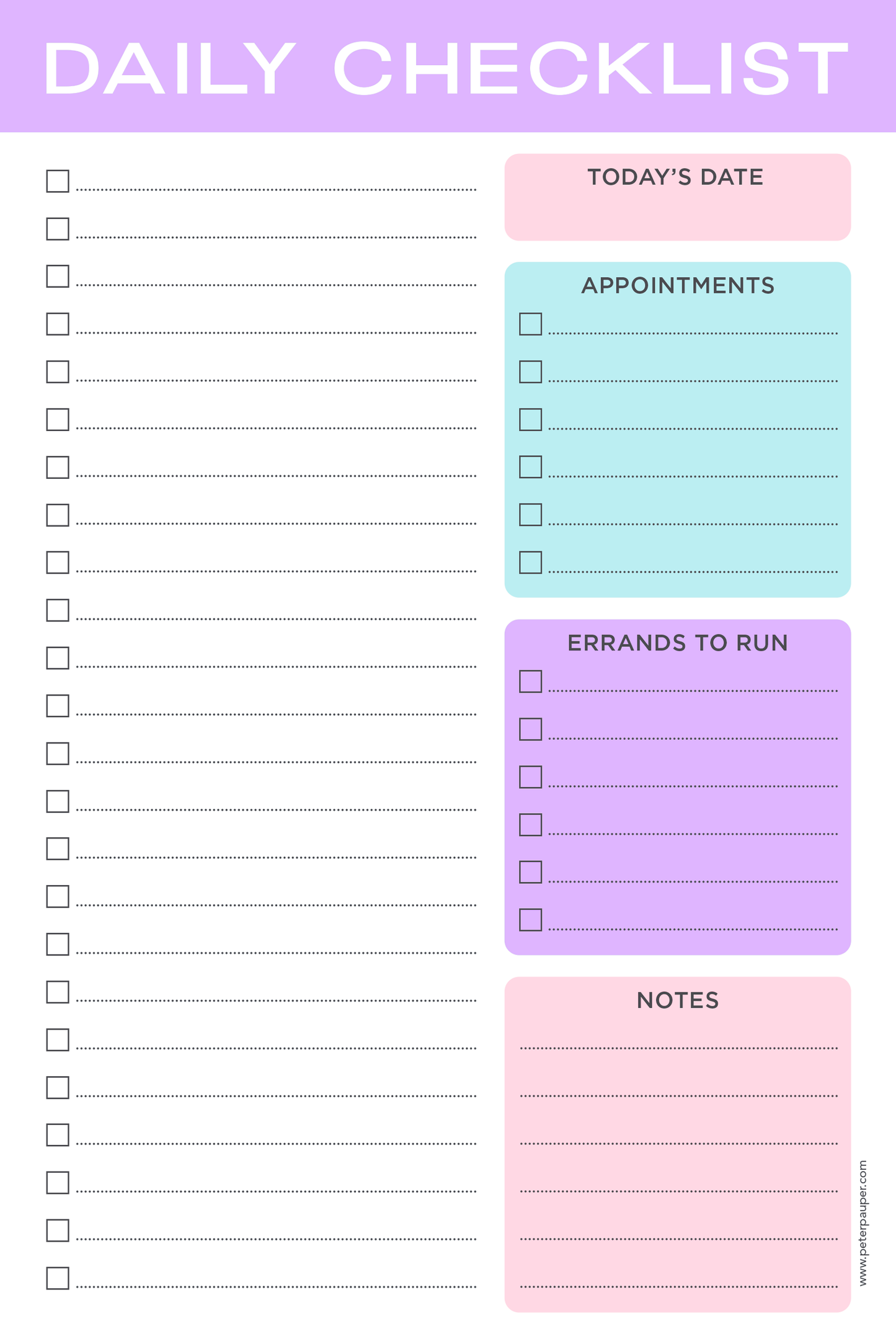 Note Pads Pastel Daily