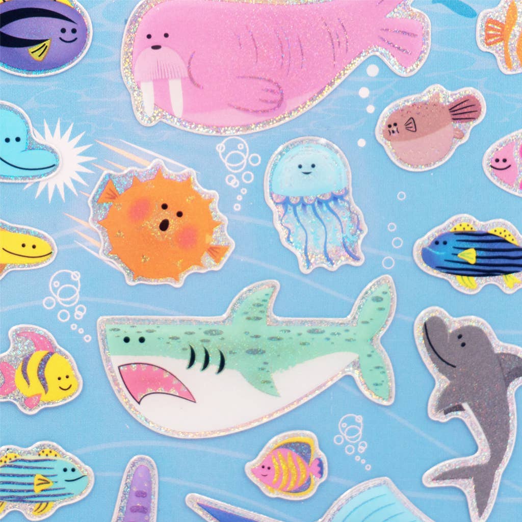 Stickers - Under the Sea Puffy  55ct Ocean Assortment