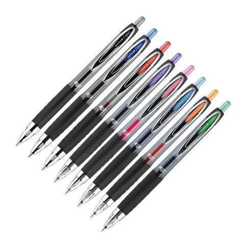Pen - Uniball 207 Retractable Gel Pens Micron 0.7MM Assorted 12pk