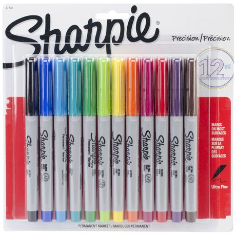 Markers - Sharpie Ultra Fine Point Permanent Markers 12/Pkg