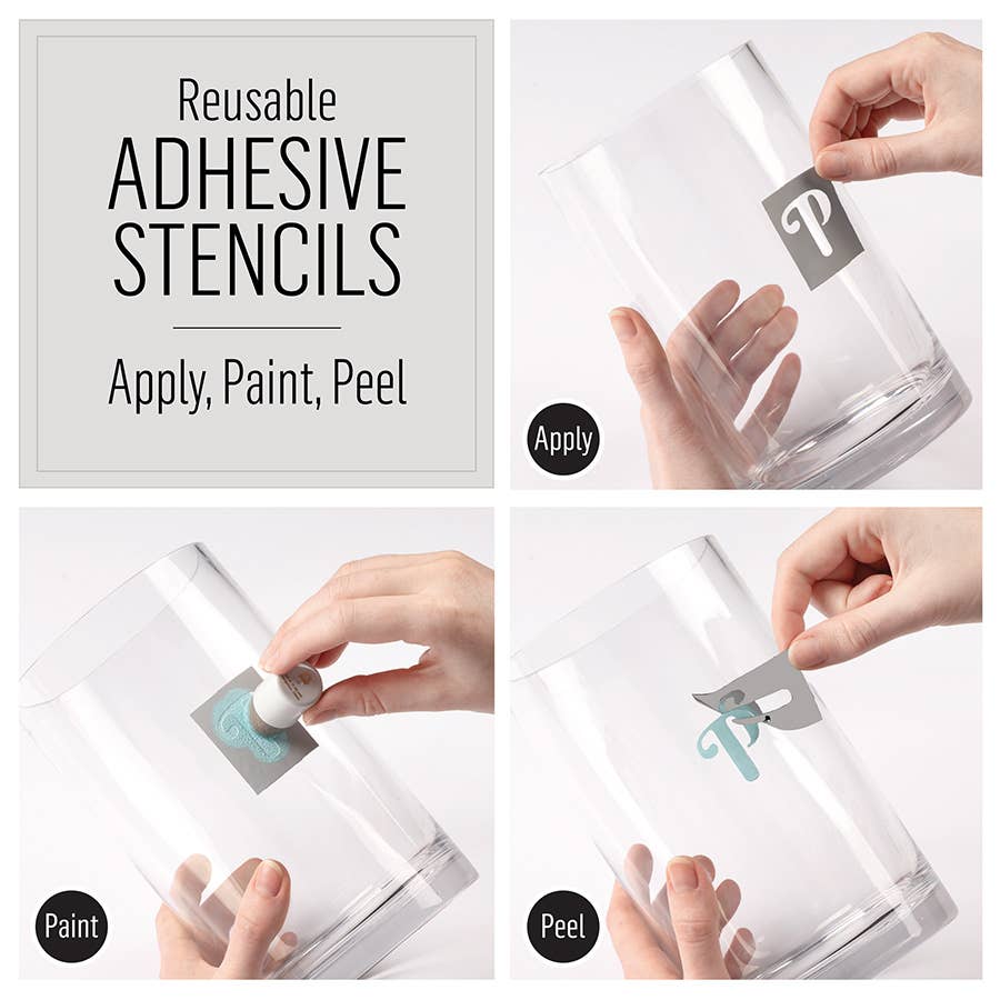 Stencils - Block Adhesive 3-Piece