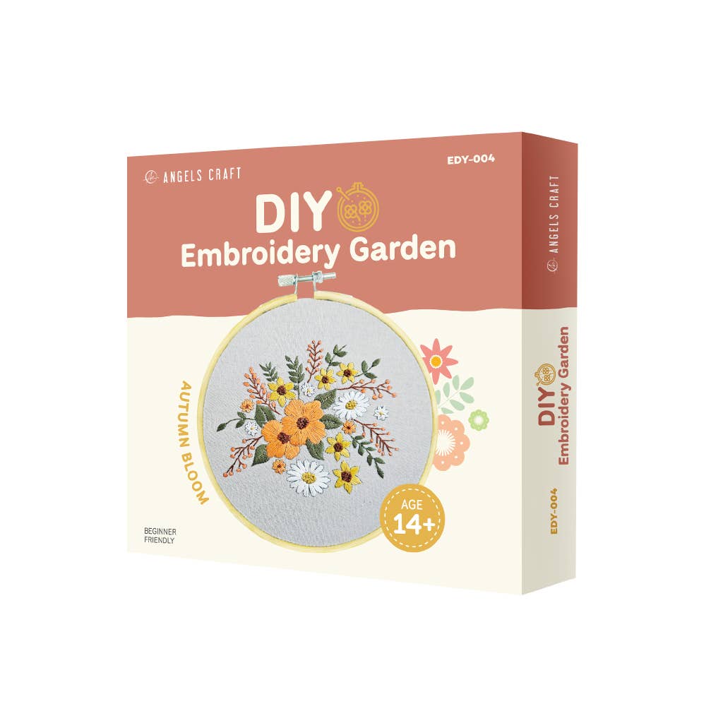 Stamped Embroidery Kit - Camellia Symphony