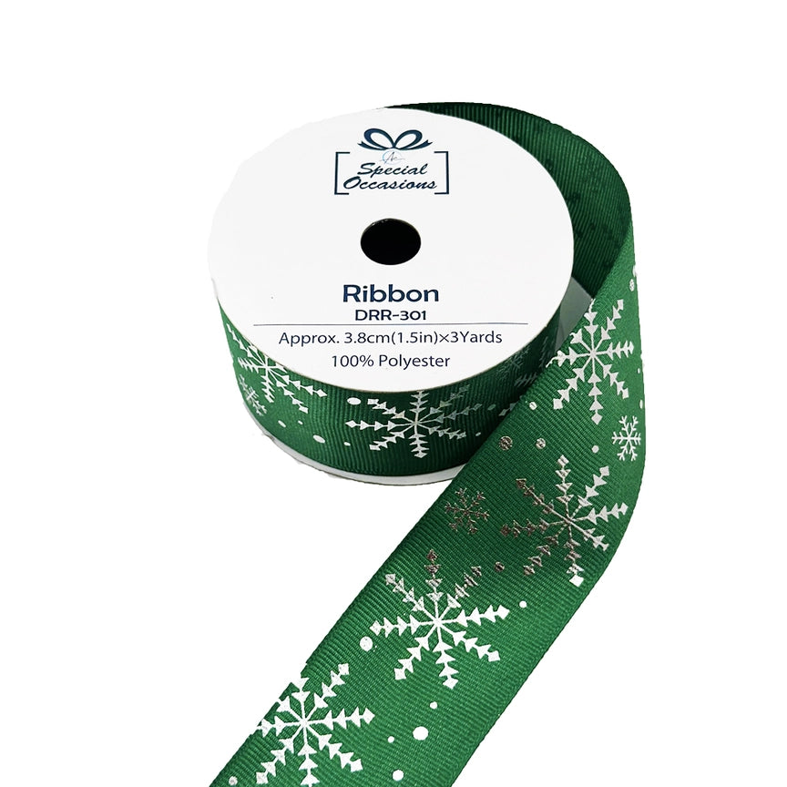 Ribbon - Snowflake Ribbon 1.5"X 3 Yards