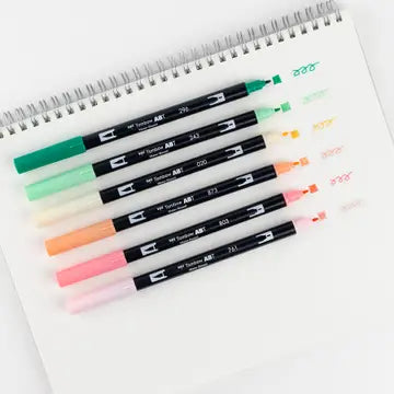 Markers - Dual Brush Pen Art Markers, Just Peachy, 6-Pack
