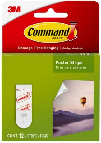 Command Strips - Command Small Poster Strips 12/Pkg
