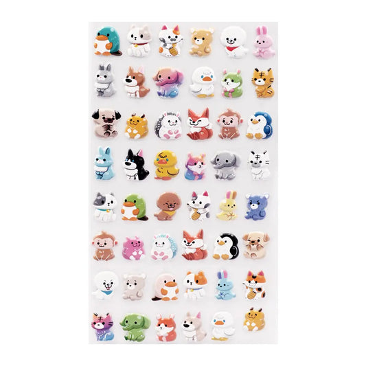 Stickers - Animal Puffy Stickers – 48ct Cute Assortment