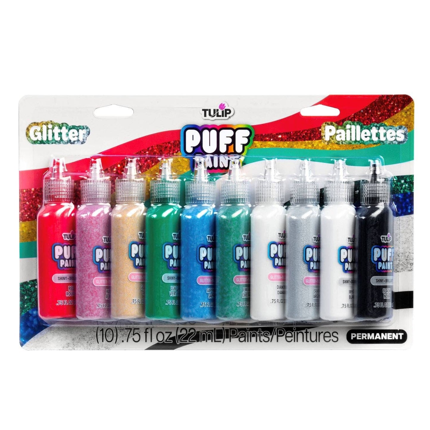 Paint - Tulip Puff Paint Glitter 10 Pack