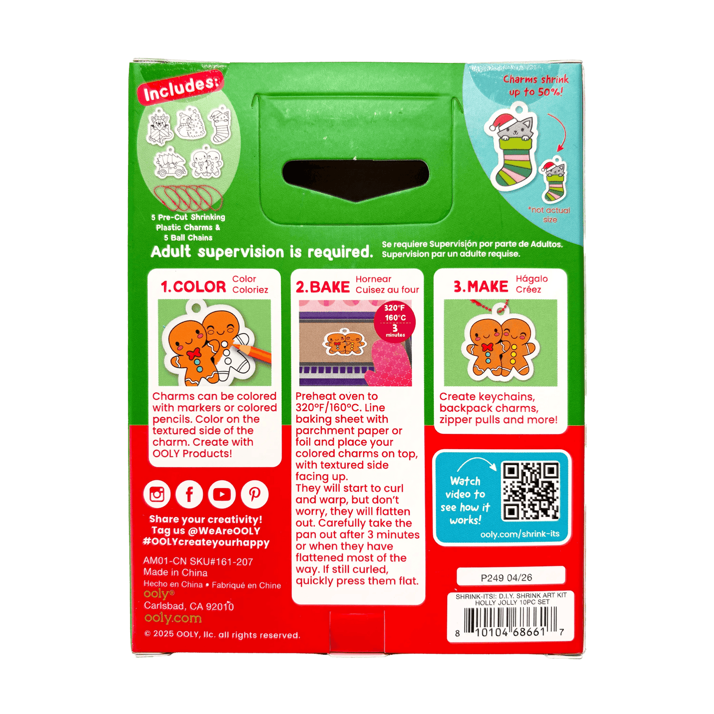 Shrink-Its! - Mini DIY Shrink Art Kit - Holly Jolly