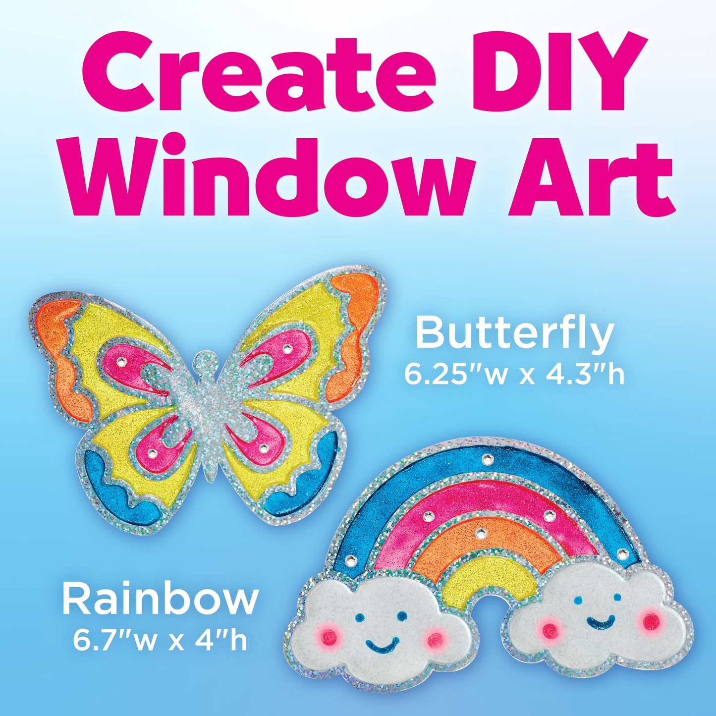 Craft Kit - Easy Sparkle Window Art Mini Kit Craft Kit for Kids