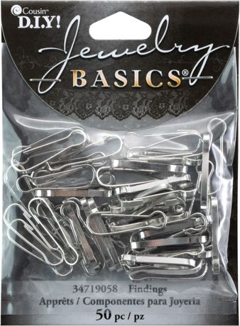 Charms - CousinDIY Jewelry Basics Metal Findings Silver Lanyard Hooks 50/Pkg
