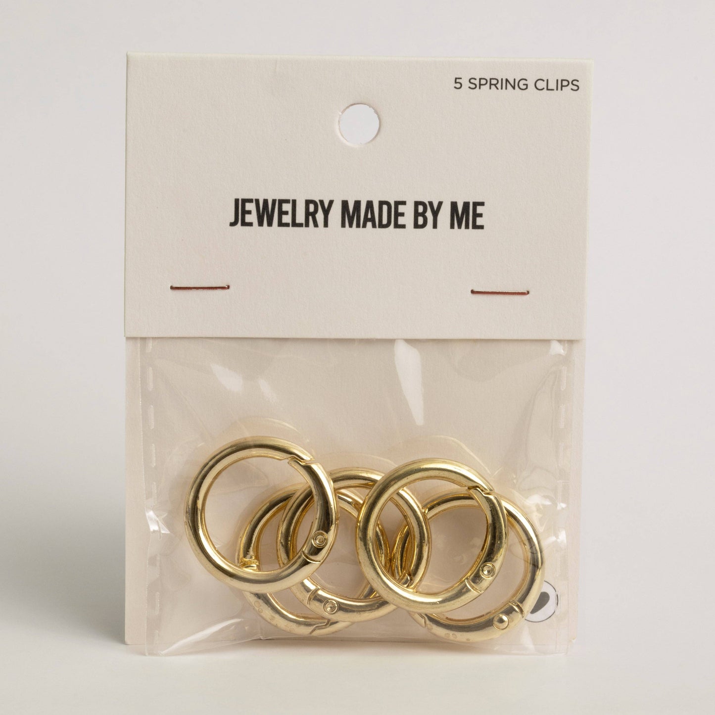 Jewelry - Round Spring Charm Clips Gold Tone Pack of 5 Bag Charm Clip Ons
