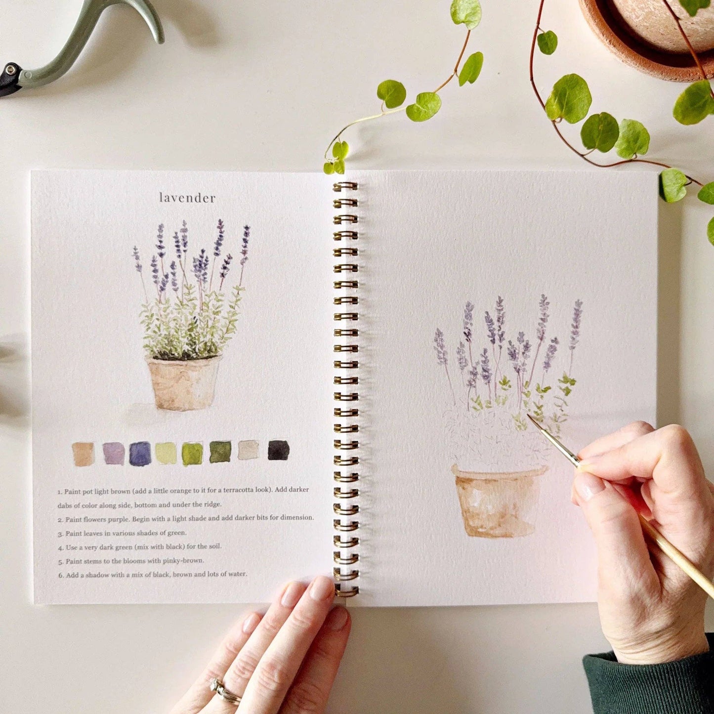 Workbook - Garden watercolor workbook