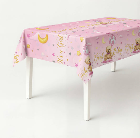 Table Cover - Rectangle "It's a Girl"  54x108in (137x274cm)