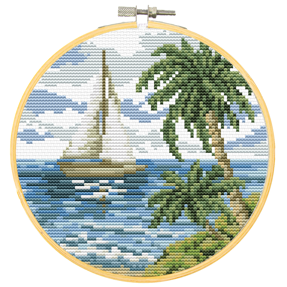Cross Stitch - Diamond Dotz No-Count Cross Stitch Sailing Away - 6 inDiamond Dotz No-Count Cross Stitch Sailing Away - 6 in