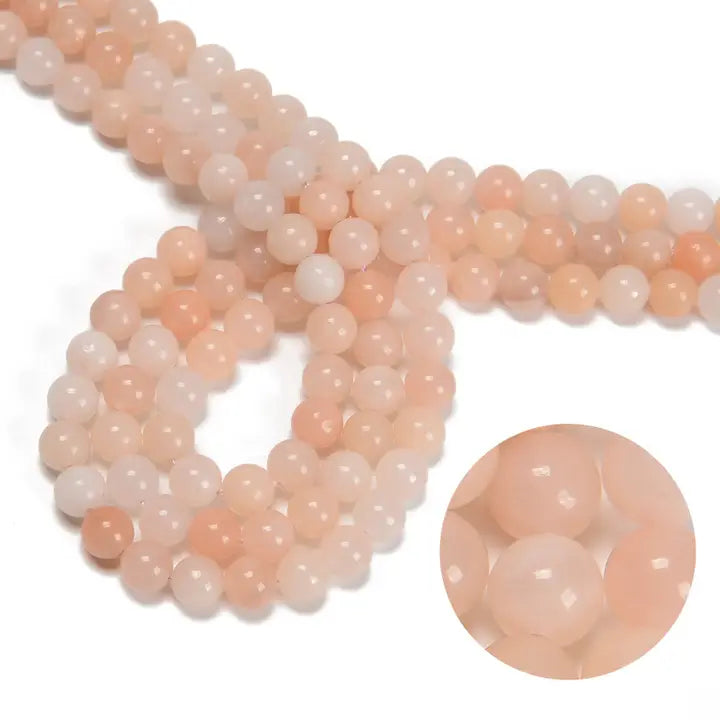 Beads - Pink Aventurine Smooth Round Beads 10mm 15.5" Strand
