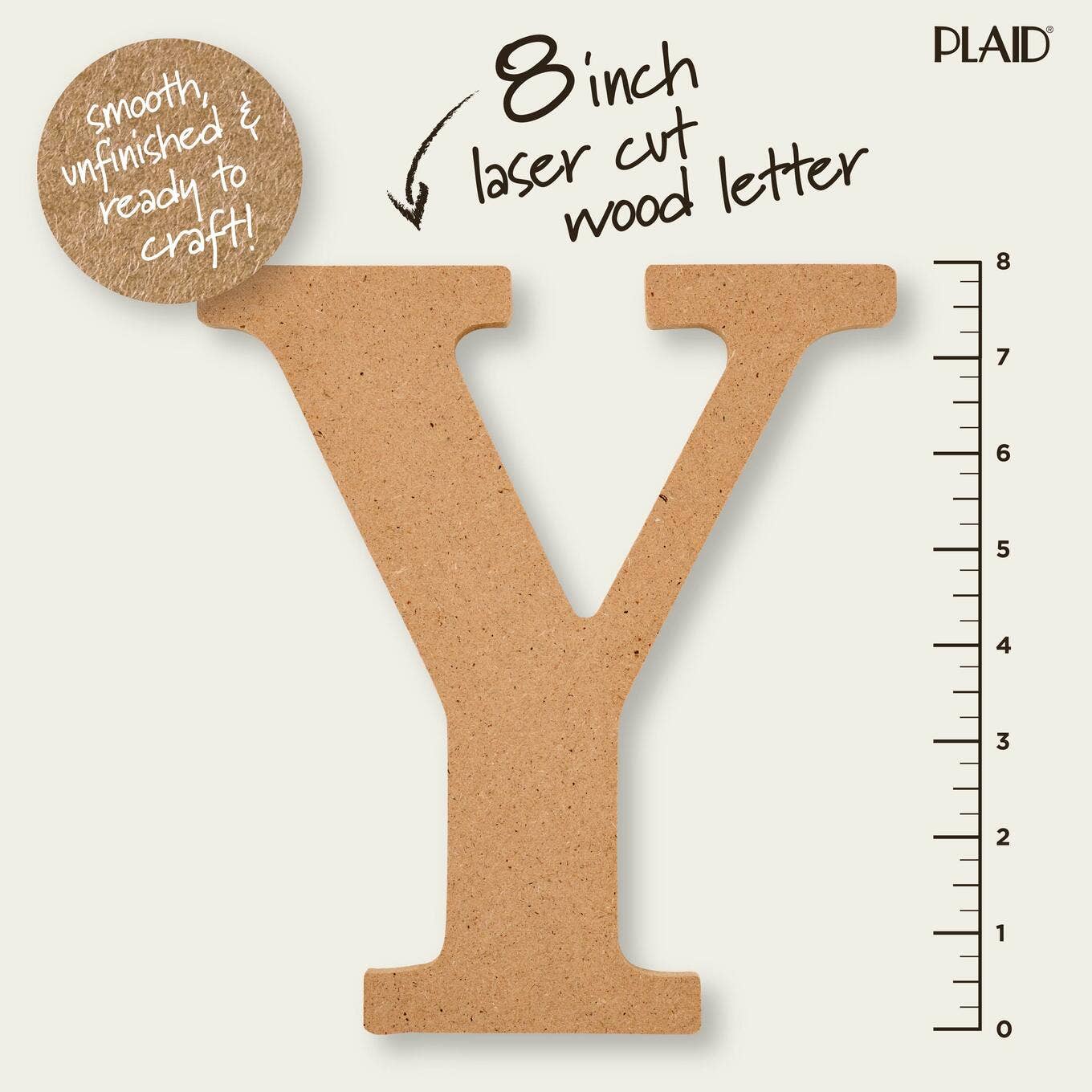 Wood - 8 inch MDF Letter - Y