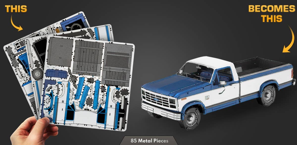 Model Kit - Metal Earth 3 Sheet Model - 1982 Ford F-150 Truck