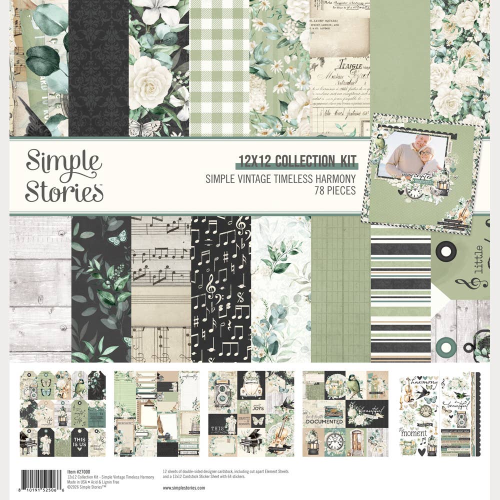 Scrapbook Paper - Simple Vintage Timeless Harmony - Collection Kit