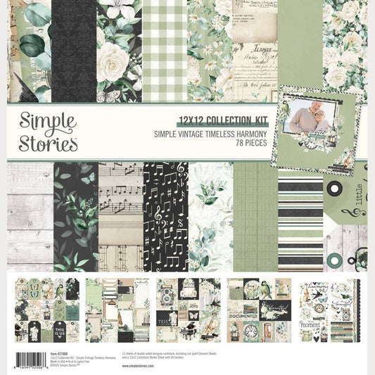 Scrapbook Paper - Simple Vintage Timeless Harmony - Collection Kit