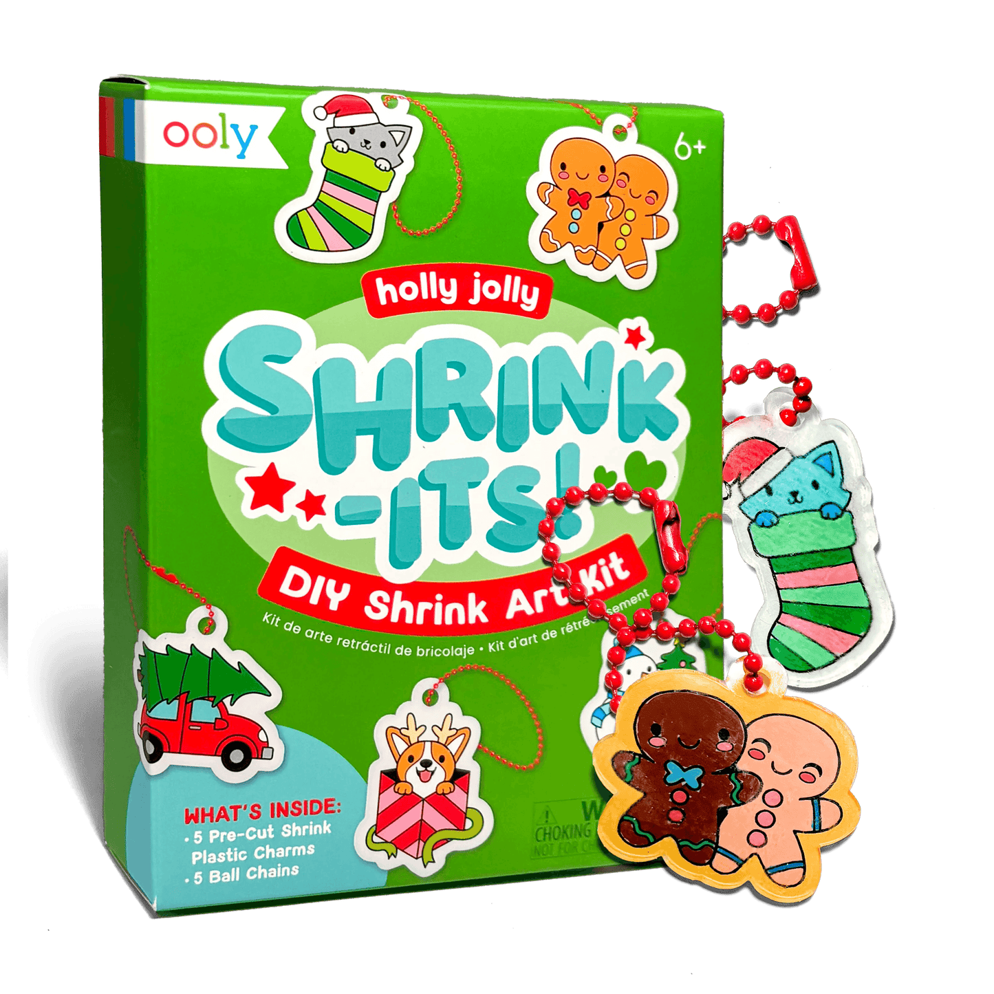 Shrink-Its! - Mini DIY Shrink Art Kit - Holly Jolly